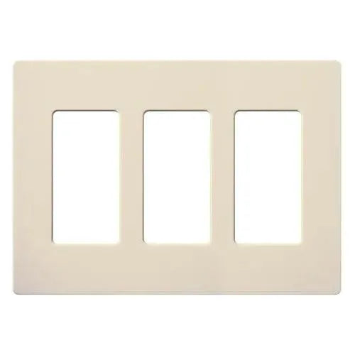 Lutron CW-3-LA Claro & Satin Colors Wallplate in Gloss Light Almond