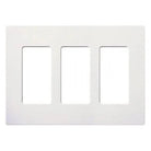 Lutron CW-3-WH Claro & Satin Colors Wallplate in Gloss White