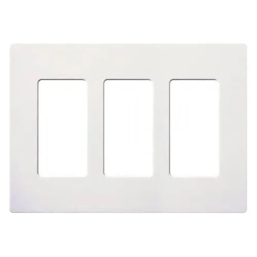 Lutron CW-3-WH Claro & Satin Colors Wallplate in Gloss White