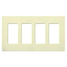 Lutron - Claro & Satin Colors 4-Gang Wallplate - CW-4-AL | Montreal Lighting & Hardware