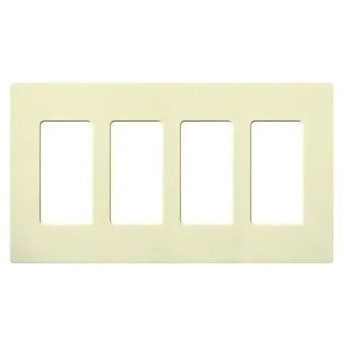 Lutron - Claro & Satin Colors 4-Gang Wallplate - CW-4-WH | Montreal Lighting & Hardware