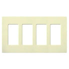 Lutron CW-4-AL Claro & Satin Colors Wallplate in Gloss Almond