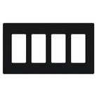 Lutron CW-4-BL Claro & Satin Colors Wallplate in Gloss Black