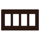 Lutron - Claro & Satin Colors 4-Gang Wallplate - CW-4-BR | Montreal Lighting & Hardware