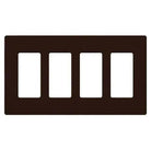 Lutron CW-4-BR Claro & Satin Colors Wallplate in Gloss Brown