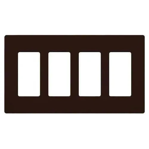 Lutron CW-4-BR Claro & Satin Colors Wallplate in Gloss Brown