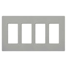 Lutron CW-4-GR Claro & Satin Colors Wallplate in Gloss Gray