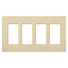 Lutron - Claro & Satin Colors 4-Gang Wallplate - CW-4-IV | Montreal Lighting & Hardware