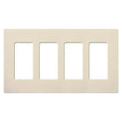 Lutron - Claro & Satin Colors 4-Gang Wallplate - CW-4-LA | Montreal Lighting & Hardware