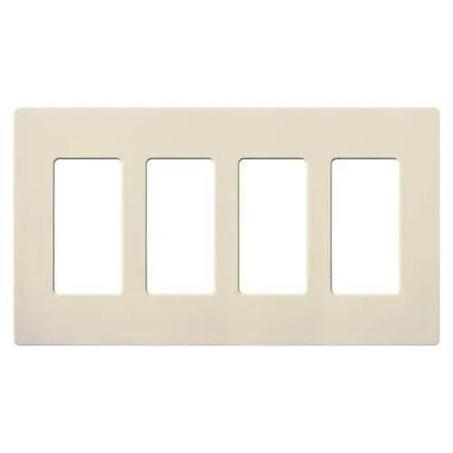 Lutron CW-4-LA Claro & Satin Colors Wallplate in Gloss Light Almond