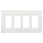 Lutron - Claro & Satin Colors 4-Gang Wallplate - CW-4-WH | Montreal Lighting & Hardware