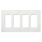 Lutron CW-4-WH Claro & Satin Colors Wallplate in Gloss White
