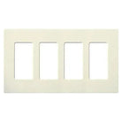 Lutron SC-4-BI Claro & Satin Colors Wallplate in Satin Biscuit