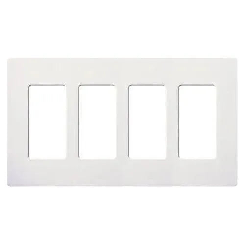 Lutron SC-4-SW Claro & Satin Colors Wallplate in Satin Snow