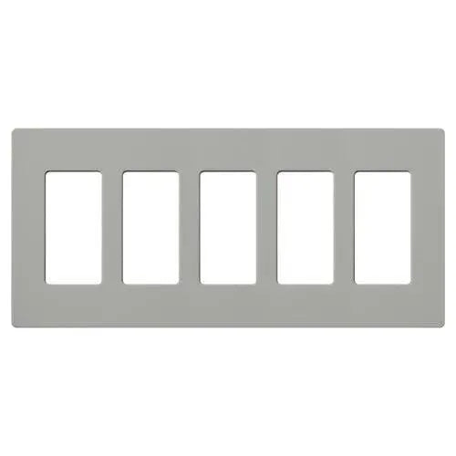 Lutron CW-5-GR Claro & Satin Colors Wallplate in Gloss Gray