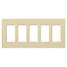 Lutron CW-5-IV Claro & Satin Colors Wallplate in Gloss Ivory