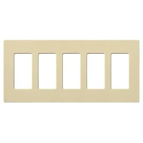 Lutron CW-5-IV Claro & Satin Colors Wallplate in Gloss Ivory