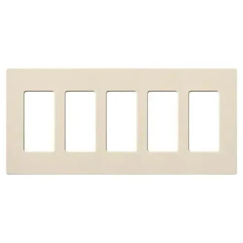 Lutron CW-5-LA Claro & Satin Colors Wallplate in Gloss Light Almond