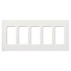 Lutron - Claro & Satin Colors 5-Gang Wallplate - CW-5-WH | Montreal Lighting & Hardware