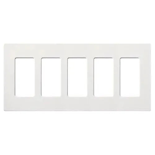 Lutron - Claro & Satin Colors 5-Gang Wallplate - CW-5-WH | Montreal Lighting & Hardware