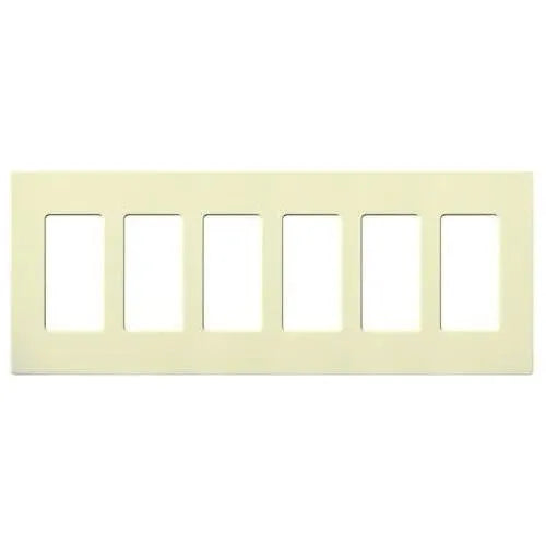 Lutron - Claro & Satin Colors 6-Gang Wallplate - CW-6-WH | Montreal Lighting & Hardware