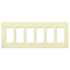 Lutron CW-6-AL Claro & Satin Colors Wallplate in Gloss Almond