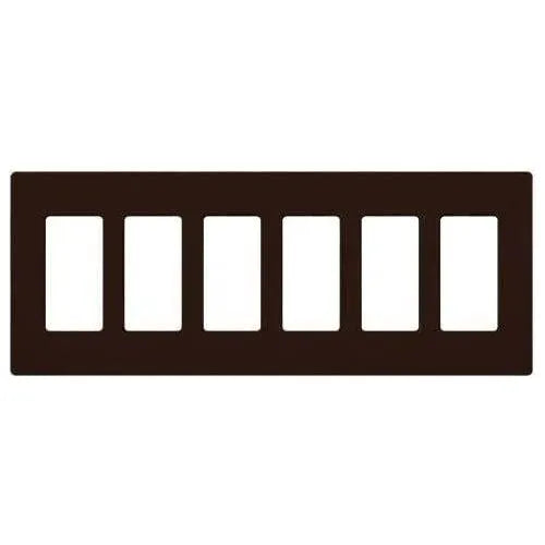 Lutron - Claro & Satin Colors 6-Gang Wallplate - CW-6-BR | Montreal Lighting & Hardware