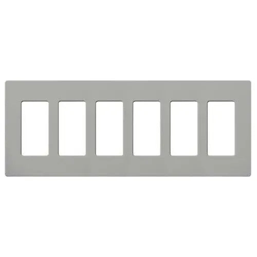 Lutron - Claro & Satin Colors 6-Gang Wallplate - CW-6-GR | Montreal Lighting & Hardware