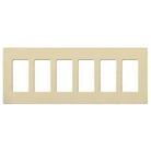 Lutron - Claro & Satin Colors 6-Gang Wallplate - CW-6-IV | Montreal Lighting & Hardware