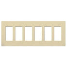 Lutron CW-6-IV Claro & Satin Colors Wallplate in Gloss Ivory
