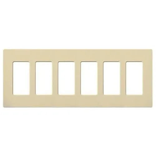 Lutron CW-6-IV Claro & Satin Colors Wallplate in Gloss Ivory