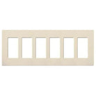 Lutron CW-6-LA Claro & Satin Colors Wallplate in Gloss Light Almond