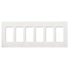 Lutron - Claro & Satin Colors 6-Gang Wallplate - CW-6-WH | Montreal Lighting & Hardware