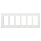 Lutron CW-6-WH Claro & Satin Colors Wallplate in Gloss White