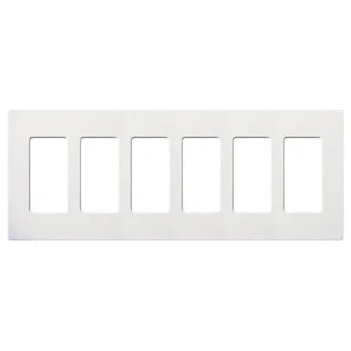 Lutron - Claro & Satin Colors 6-Gang Wallplate - CW-6-WH | Montreal Lighting & Hardware