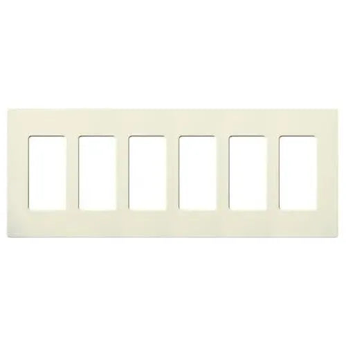Lutron - Claro & Satin Colors 6-Gang Wallplate - SC-6-BI | Montreal Lighting & Hardware