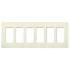 Lutron SC-6-BI Claro & Satin Colors Wallplate in Satin Biscuit