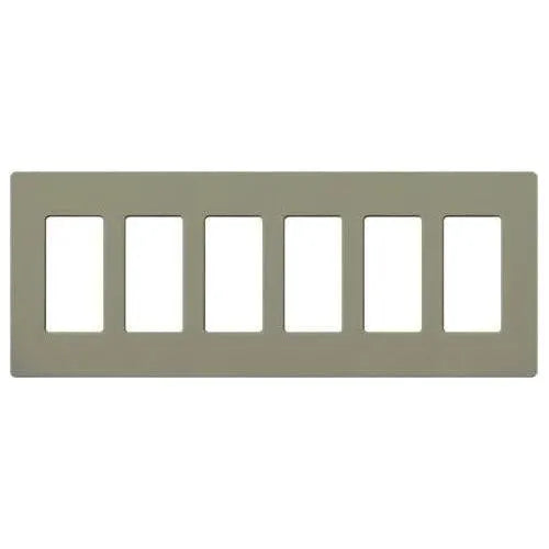 Lutron - Claro & Satin Colors 6-Gang Wallplate - SC-6-GB | Montreal Lighting & Hardware