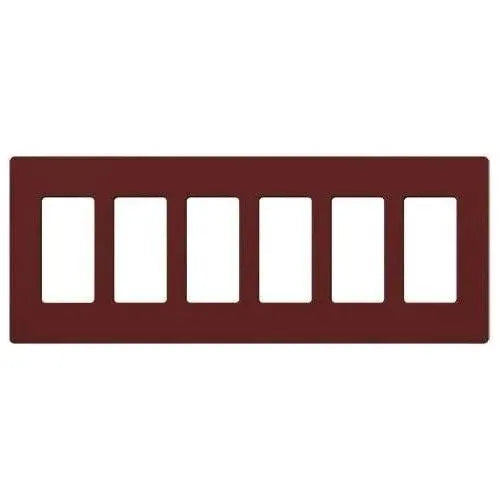 Lutron - Claro & Satin Colors 6-Gang Wallplate - SC-6-MR | Montreal Lighting & Hardware