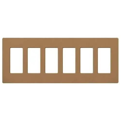 Lutron - Claro & Satin Colors 6-Gang Wallplate - SC-6-TC | Montreal Lighting & Hardware