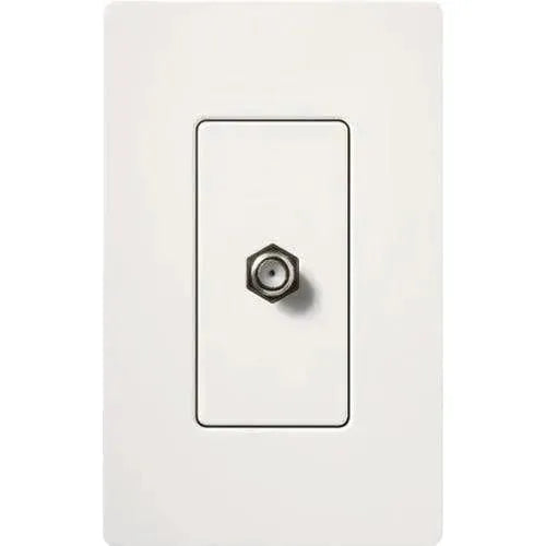Lutron - Claro & Satin Colors Cable TV Jack - CA-CJ-WH | Montreal Lighting & Hardware