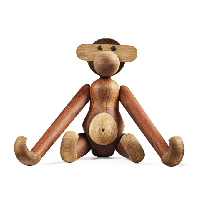 Kay Bojesen 39253 Monkey Wooden Figurine in Teak/Limba
