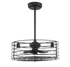 Meridian Lighting M2007ORB Meridian 14" Three Light Fan D'Lier in Oil Rubbed Bronze