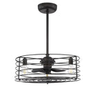 Meridian Lighting M2007ORB Meridian 14" Three Light Fan D'Lier in Oil Rubbed Bronze