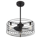 Meridian Lighting M2007ORB Meridian 14" Three Light Fan D'Lier in Oil Rubbed Bronze