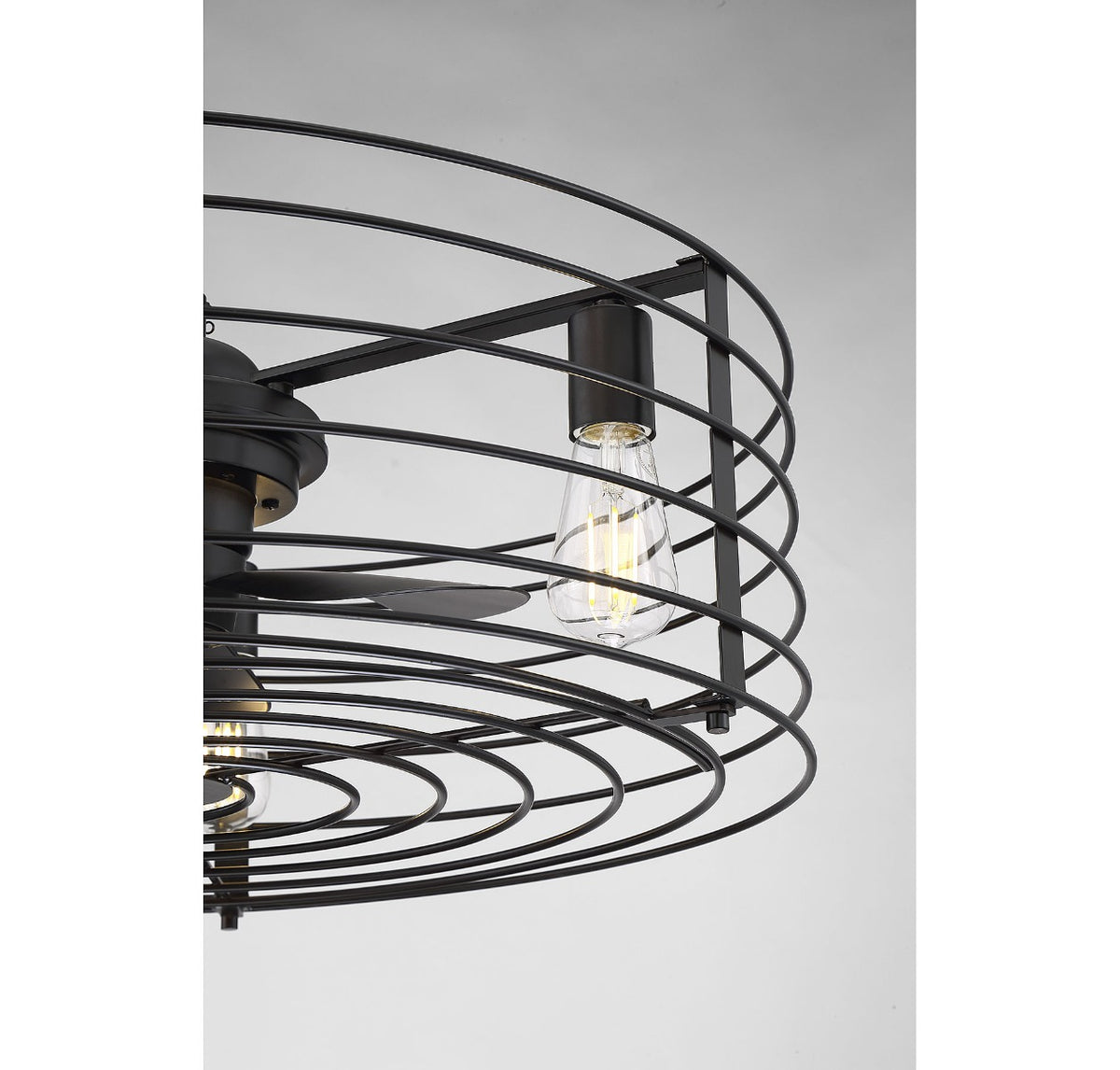 Meridian Lighting M2007ORB Meridian 14" Three Light Fan D'Lier in Oil Rubbed Bronze