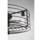 Meridian Lighting M2007ORB Meridian 14" Three Light Fan D'Lier in Oil Rubbed Bronze