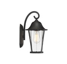 Meridian Lighting M50023BK Meridian One Light Outdoor Wall Lantern in Matte Black