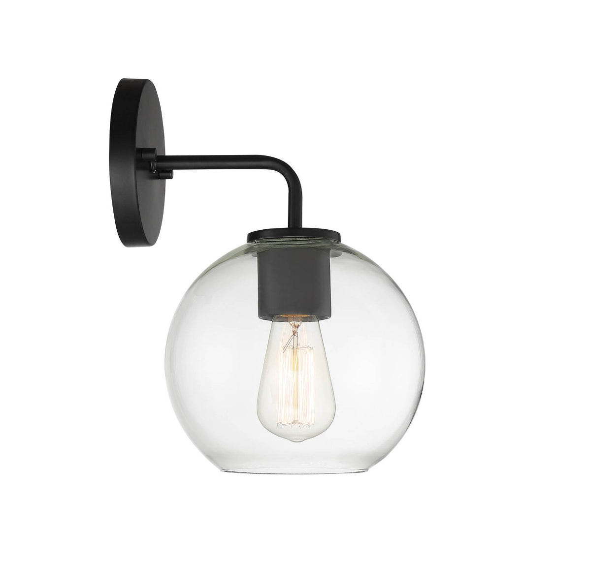 Meridian Lighting M50044BK Meridian One Light Outdoor Wall Sconce in Matte Black