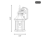 Meridian Lighting M50056BK Meridian One Light Outdoor Wall Lantern in Black